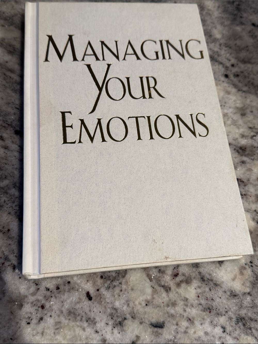 Managing Your Emotions White Wall Decor Book Cover Print